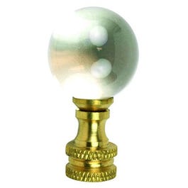 Lamp Finial, Glass Ball, 1-7/8-In.