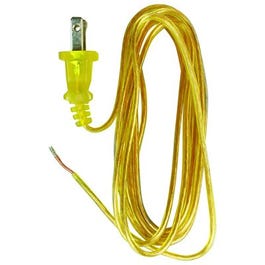 Lamp Cord With Polarized Plug, 18-2, Gold, 8-Ft.
