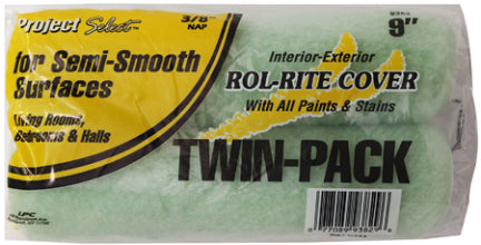 0900 ROLLER COVER 9  IN X 3/8 IN POLY 2PK