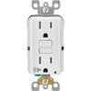 Leviton SmartLockPro Audible Trip Alert 15A White Residential Grade 5-15R Self-Test GFCI Outlet