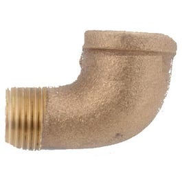 Pipe Fitting, Street Elbow, Rough Brass, 90 Degree, 3/8-In.