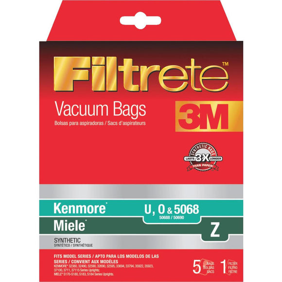3M Filtrete Kenmore U & O/Miele Z Synthetic Vacuum Bag (5-Pack)