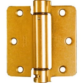 Adjustable Spring Hinge, Brass, 3.5-In.