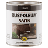 Rust-Oleum® Protective Enamel Brush-On Paint Satin Black (Quart Satin, Satin Black)