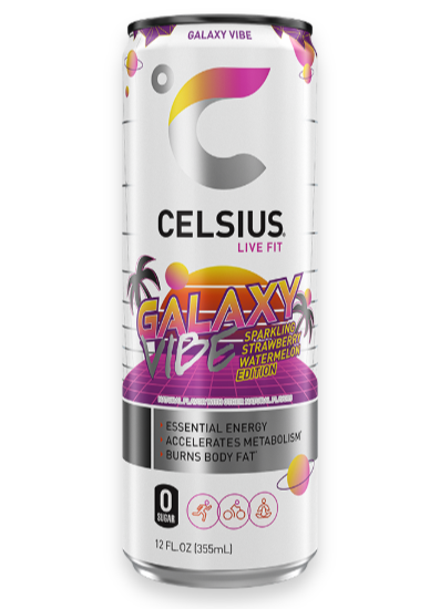 Celsius Sparkling Galaxy Vibe Strawberry Watermelon Energy Drink