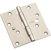 National 4 In. Satin Nickel Square Door Hinge, (3-Pack)