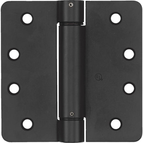 National 4 In. Oil Rubbed Bronze 1/4 In. Radius Spring Door Hinge