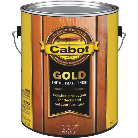 Cabot Gold Low VOC Exterior Stain, Sunlit Walnut, 1 Gal.