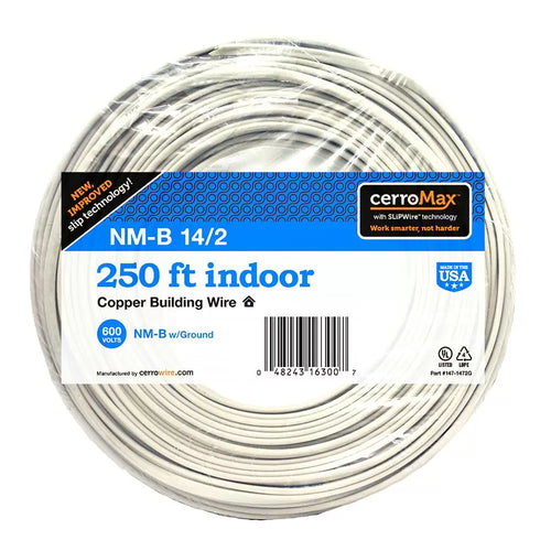 Cerro Wire 147-1462-G 250-Foot 2-Conductor 14-AWG NMB Romex Wire