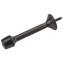 Doorstop, Wall-Mount, Rigid, Heavy-Duty, Oil-Rubbed Bronze, 3-In.