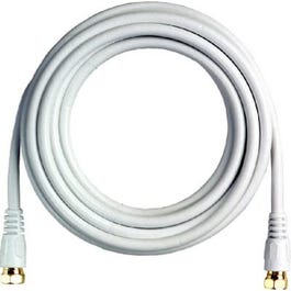 12-Ft. White RG6 Coaxial Cable With F Connectors
