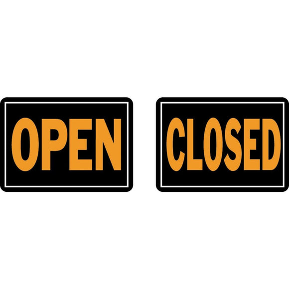 Hy-Ko Aluminum Reversible Sign, Open/Closed