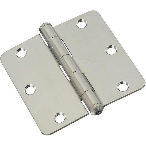 3-1/2 In. x 1/4 In. Radius Stainless Steel Door Hinge