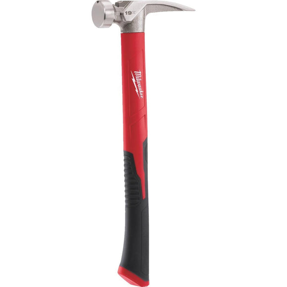 Milwaukee 19 Oz. Smooth-Face Framing Hammer with Poly/Fiberglass Handle